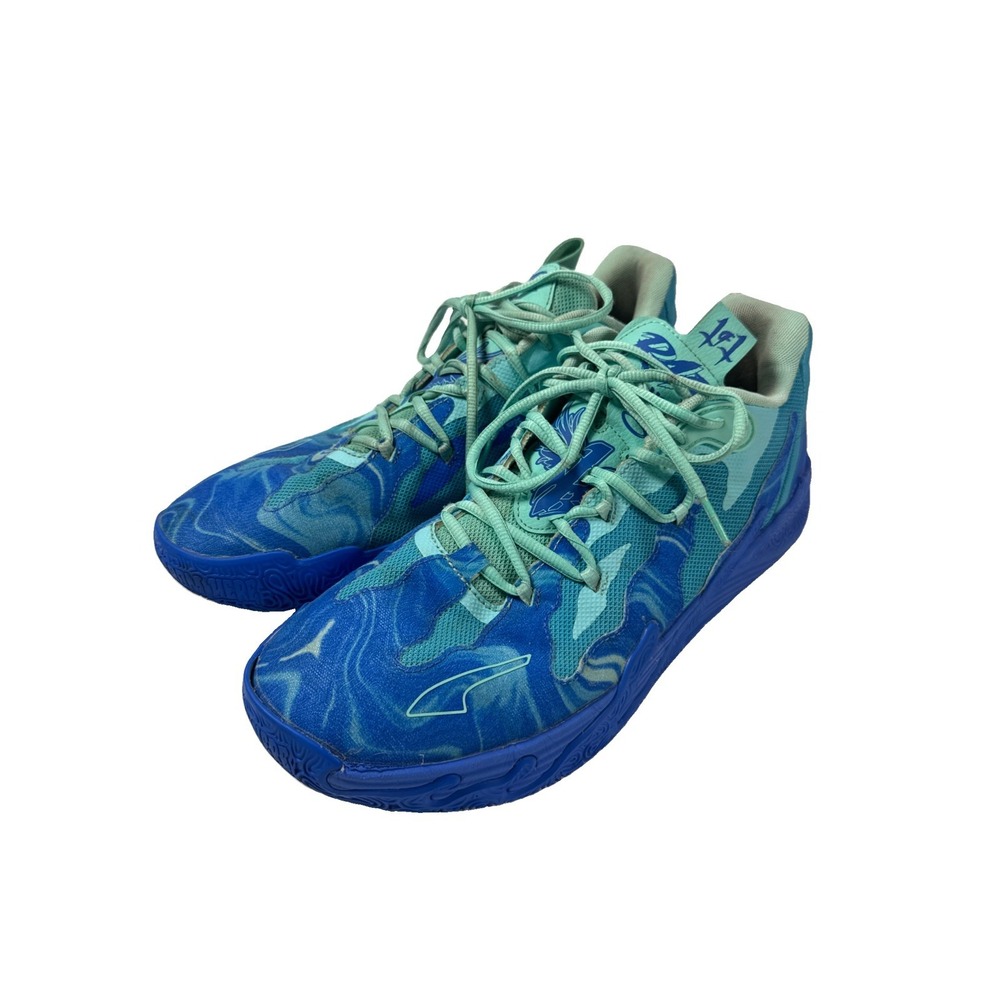 Puma Lamelo Ball MB.03 Lo Team Blue-Bright Aqua Shoes Size 12